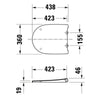 Duravit Univavo universele WC-bril met softclose, ovaal 
