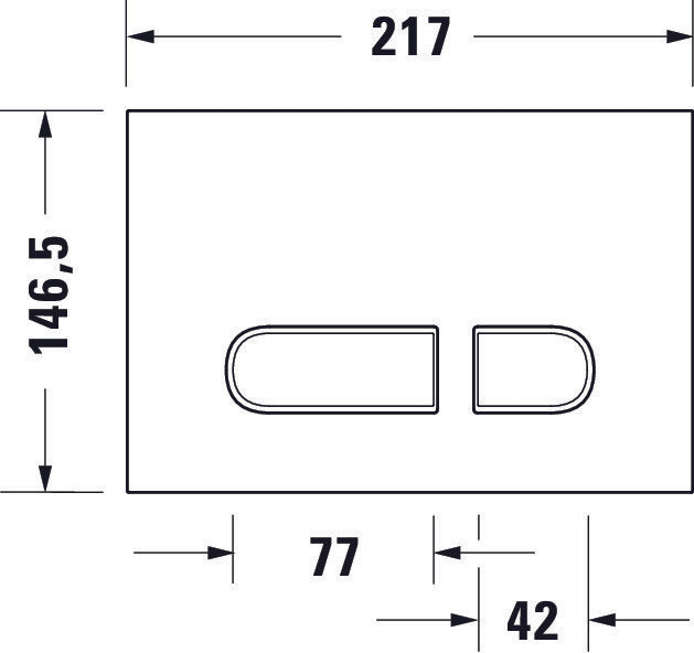 Duravit DuraSystem spoelplaat mechanisch voor wc