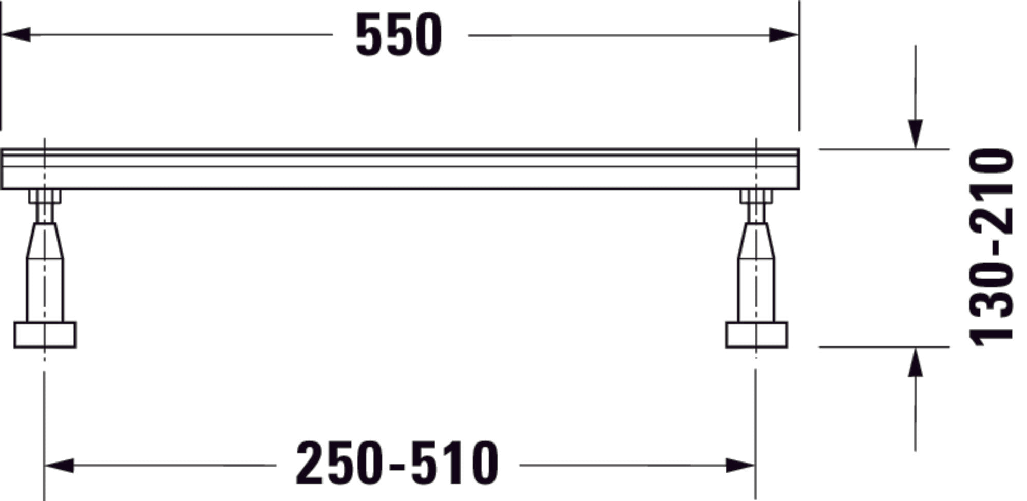 Duravit Universele sokkel - 2 stuks