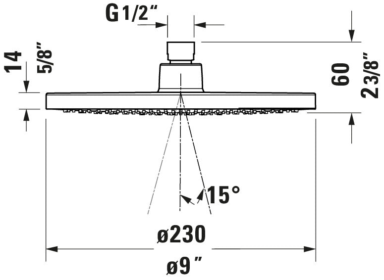 Duravit Universele hoofddouche