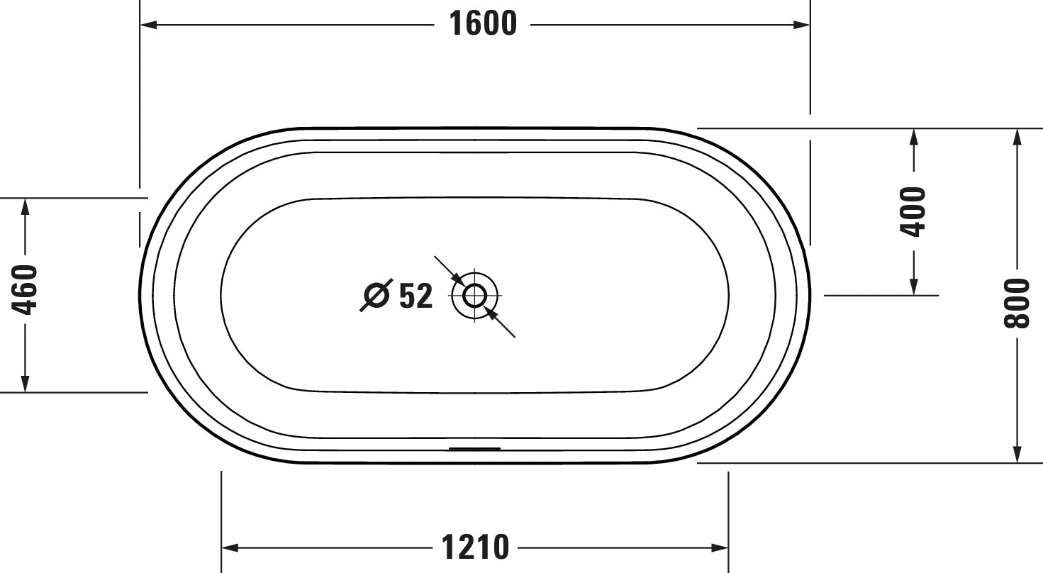 Duravit Soleil vrijstaand bad van DuroCast Plus (mineraal gegoten), 160x80 cm, wit mat