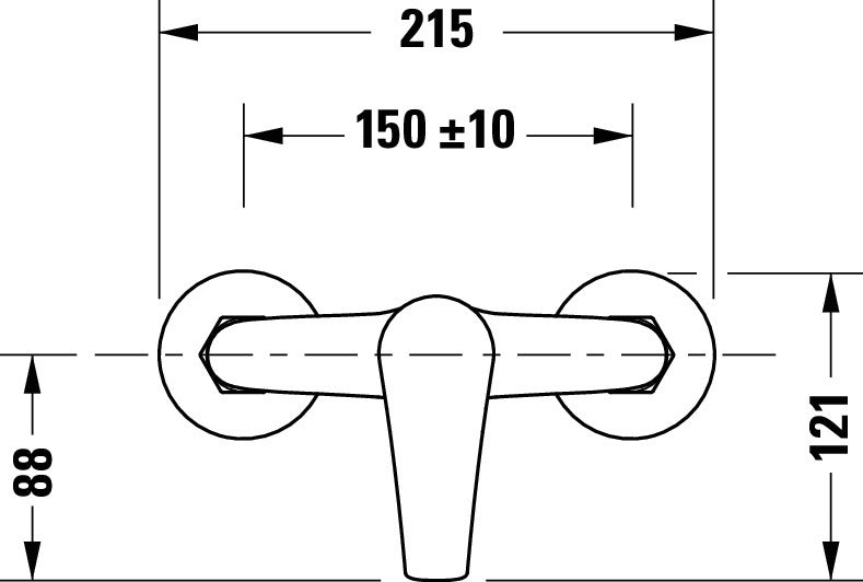 Duravit DuraVelez douchemengkraan, opbouw, 1 verbruiker, chroom