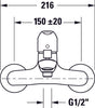 Duravit DuraVelez badmengkraan, opbouw, 2 verbruikers, chroom