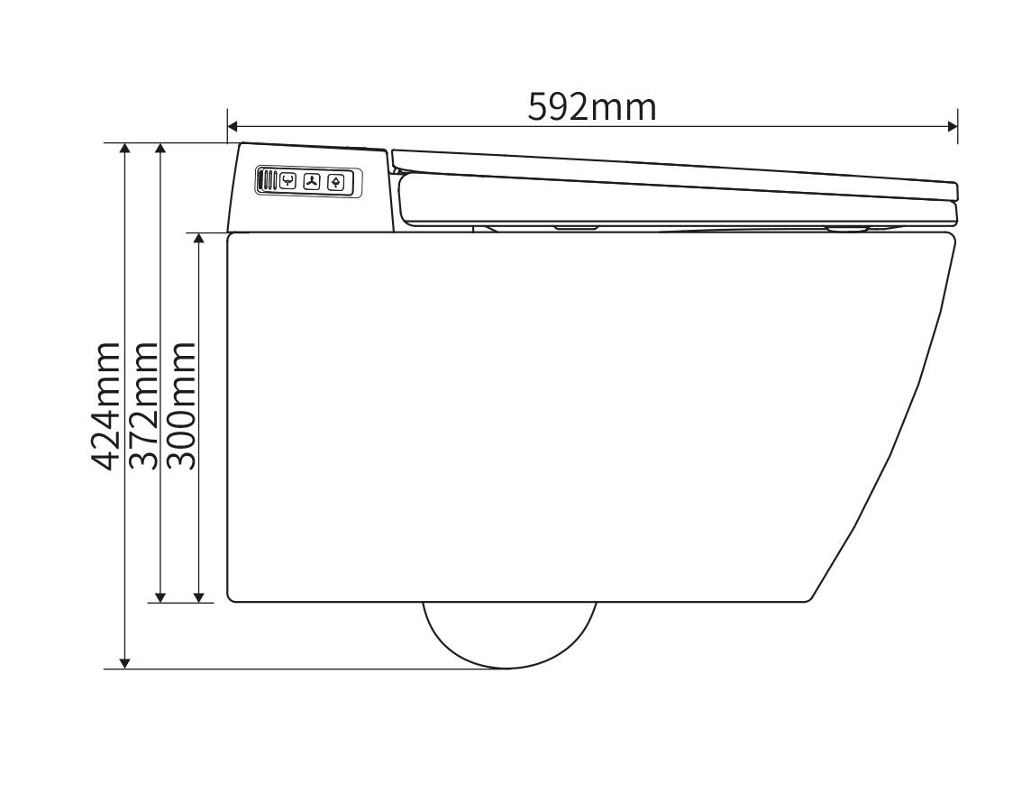 WC-set compleet: Douch-wc 540 PRO met Geberit Duofix voorwandelement