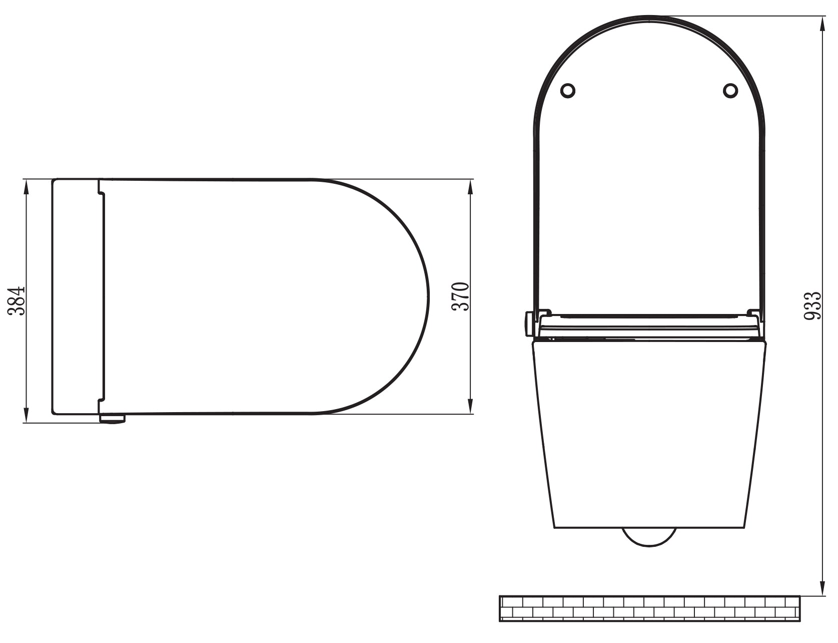Compleet WC-pakket 36: Douche-WC Basic 1102