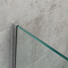 Italiaanse douche model Wave van echt gesatineerd glas EX101 met NANO-coating - selecteerbare breedte