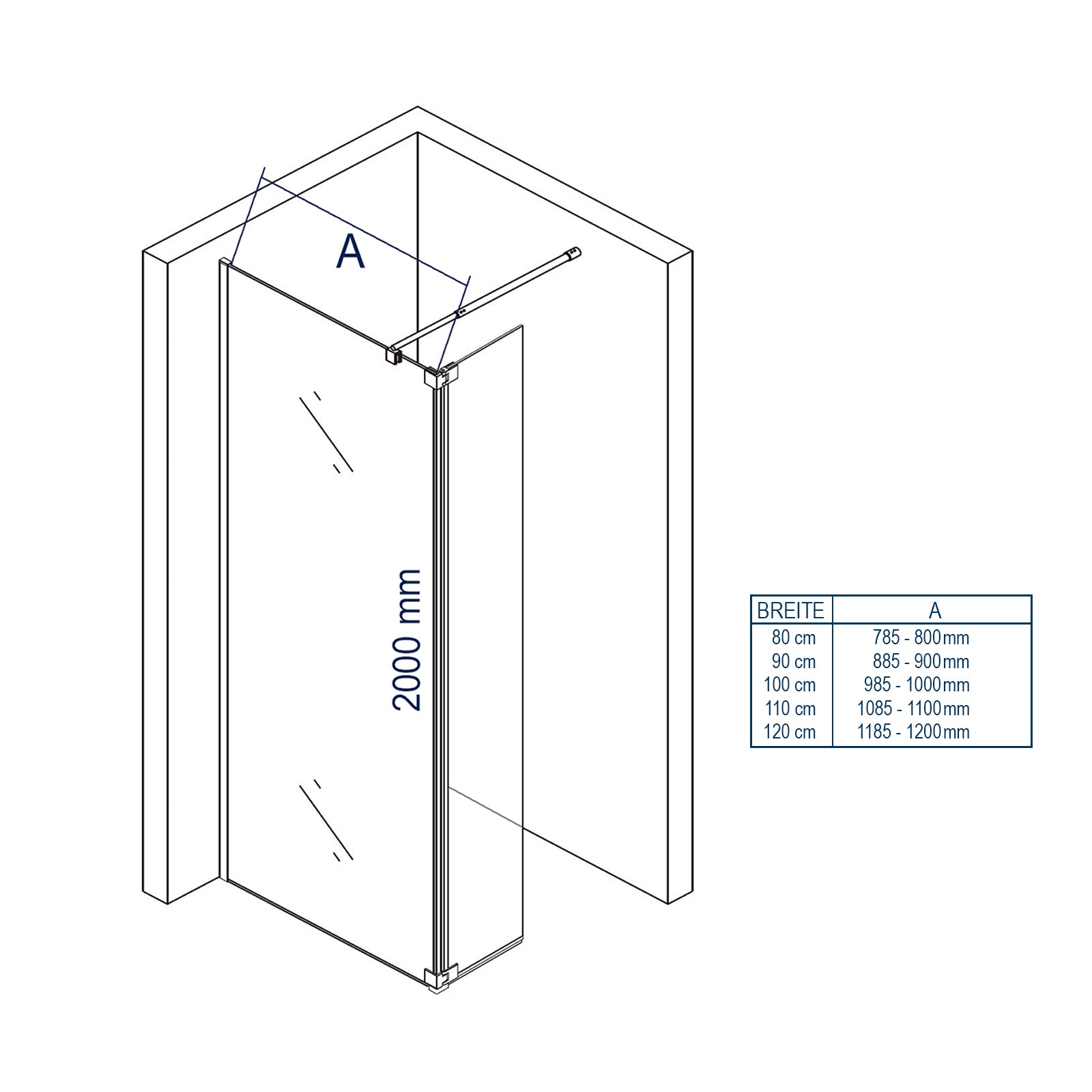 Douchewand Walk-In-douche Nano NT109