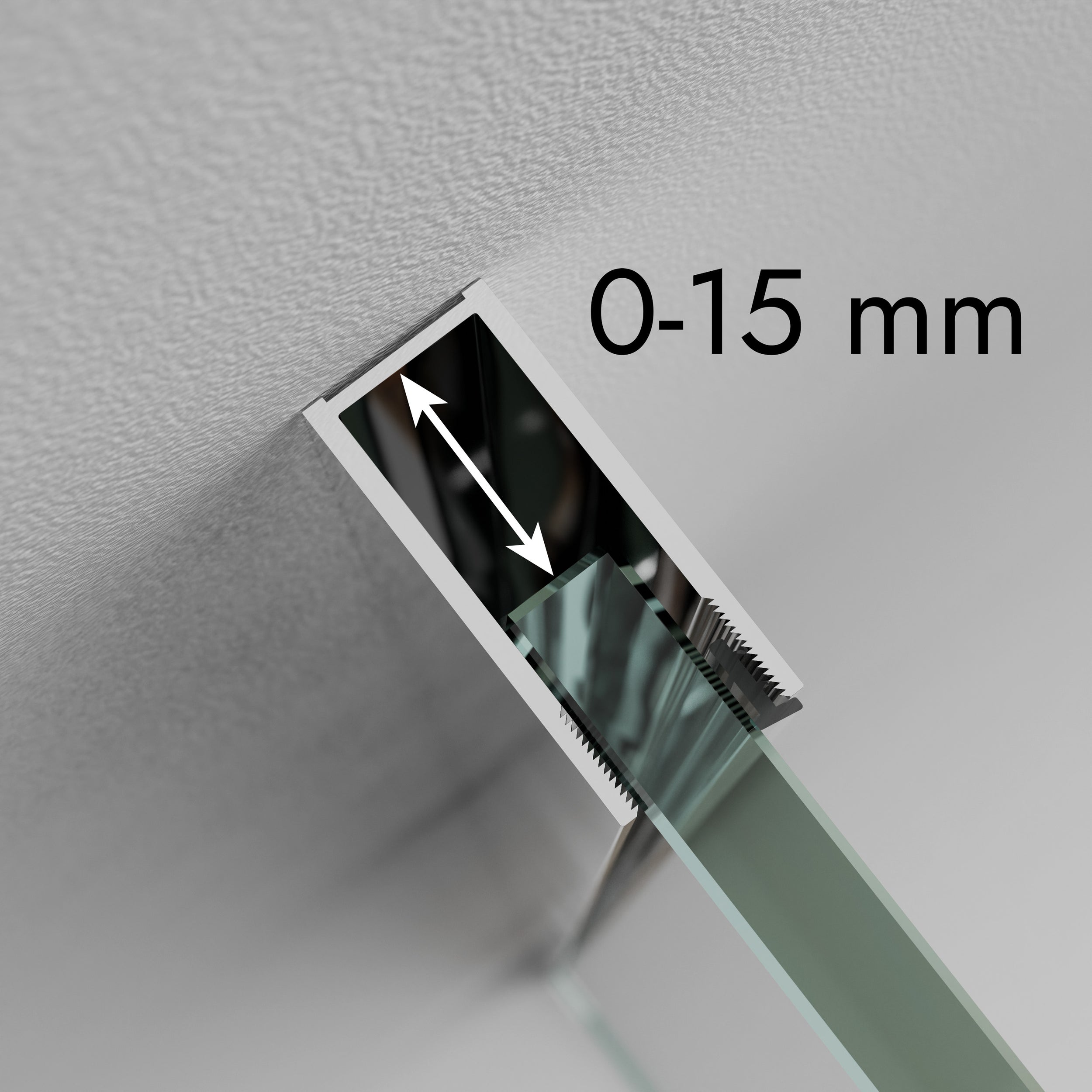 Douchewand Inloop Nano Shower EX101 - Echt glas - Matglazen stroken - 8 mm - Breedte instelbaar