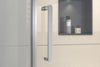 Douche met draaideur voor nis op vast paneel NT403 - 8 mm nano helder glas - deurscharnier LINKS - breedte instelbaar