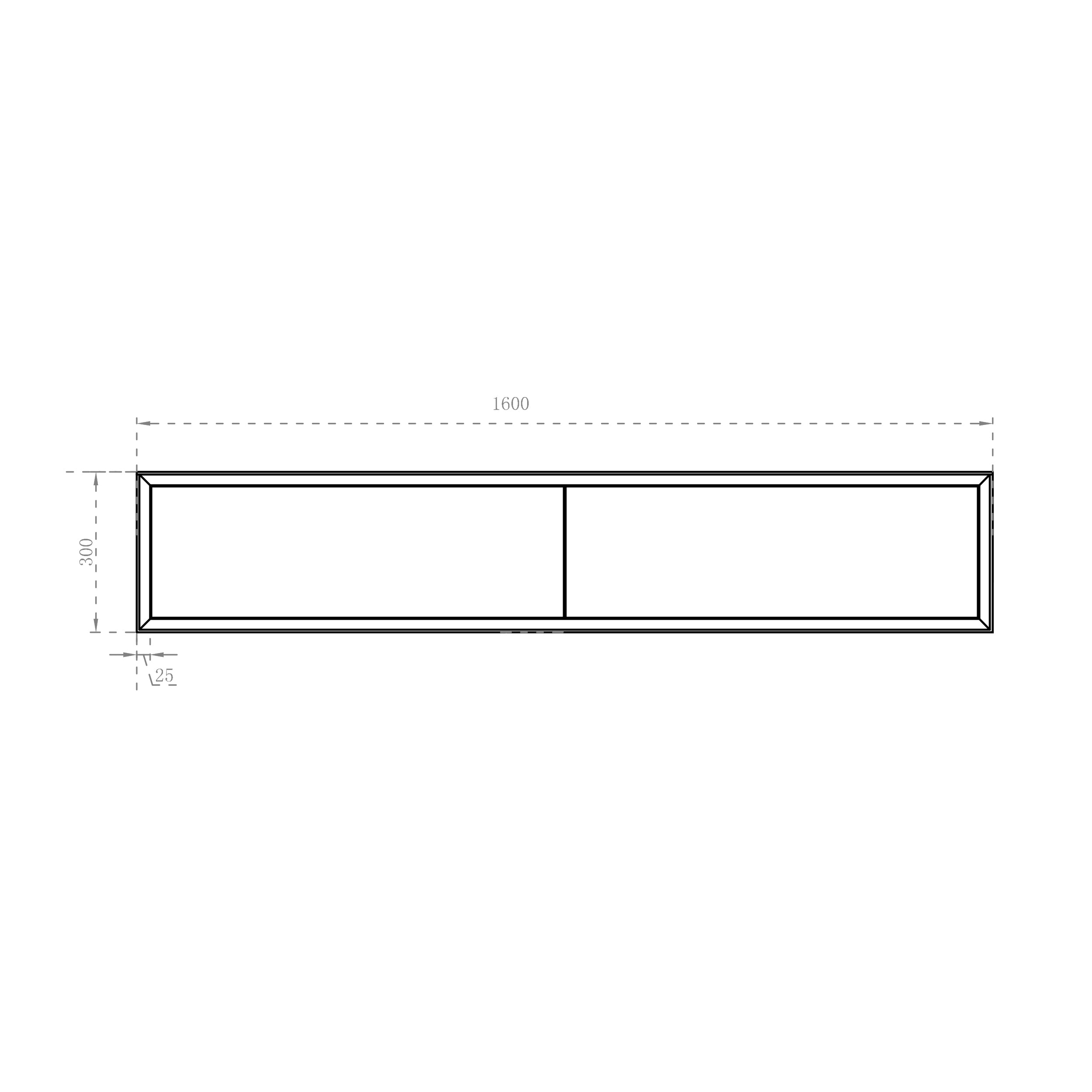Badkamer-sideboard Fiona Slim 160 cm Mat Wit