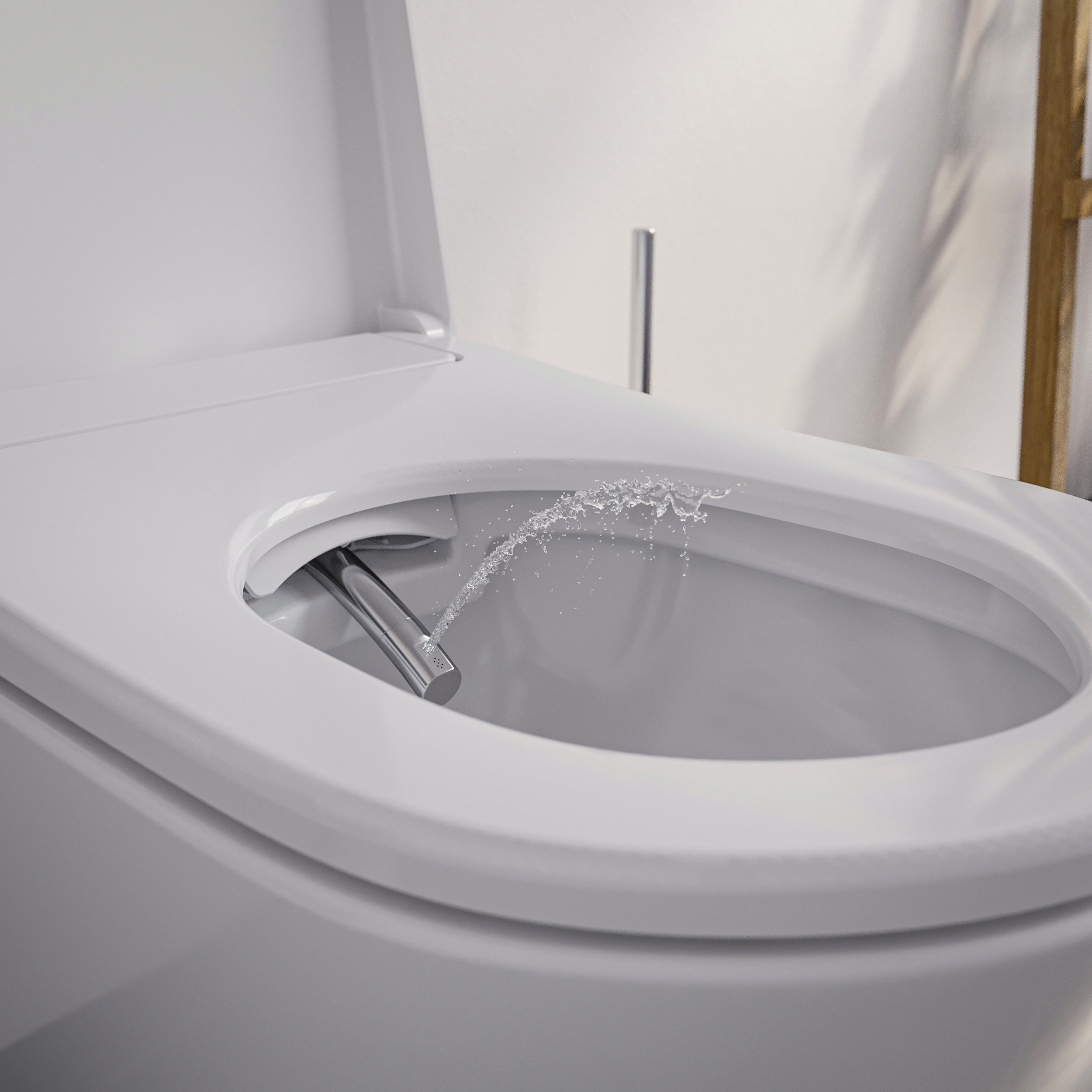 Hangend toiletset: Douche-wc PREMIUM 1102 met Geberit Duofix voorwandmodule