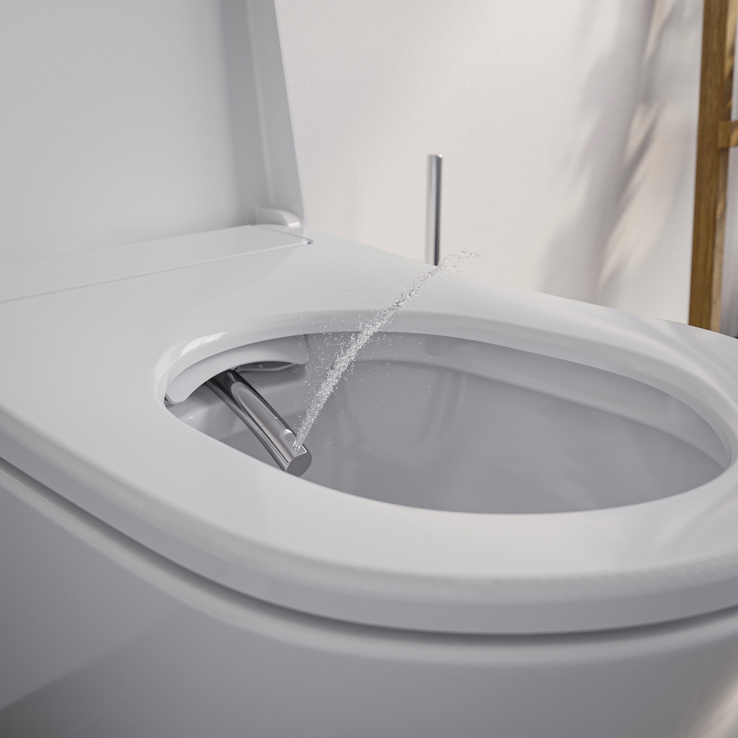 Hangend toiletset: Douche-wc PREMIUM 1102 met Geberit Duofix voorwandmodule
