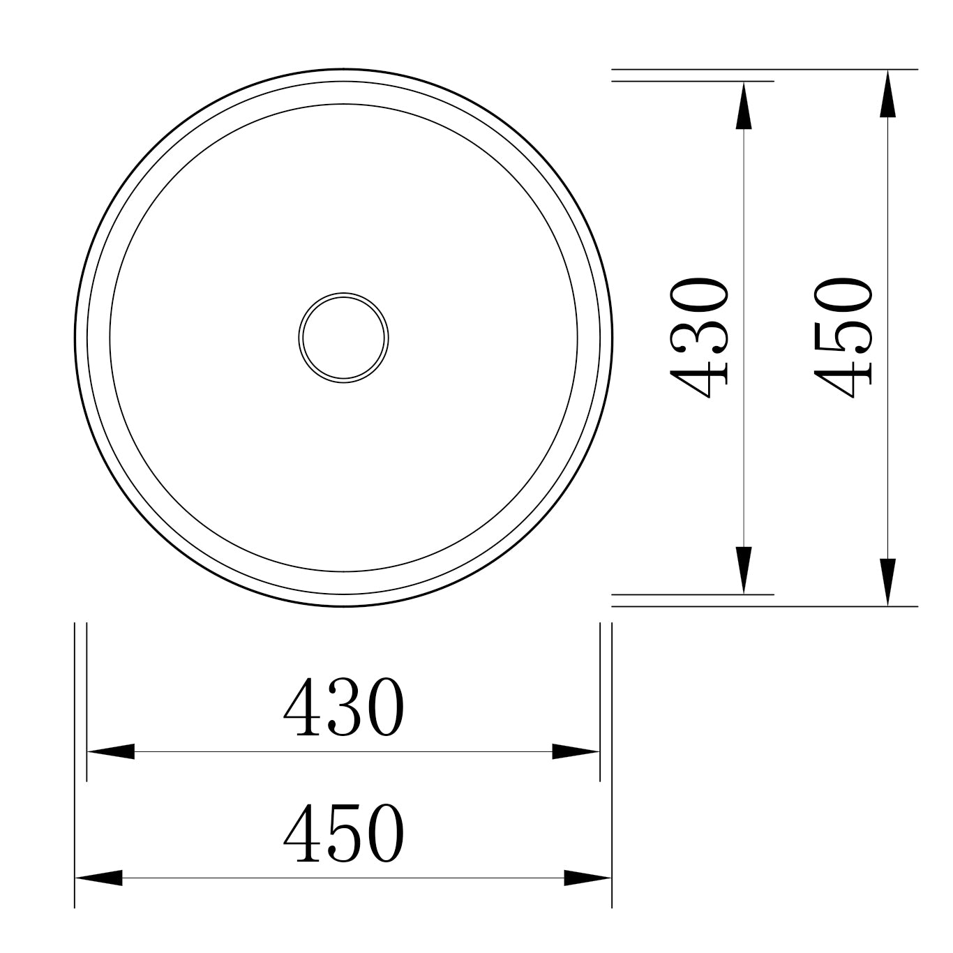 Design aanrechtblad NT2420 in gegoten mineraal - grijs mat beton effect - 45 x 45 x 10 cm