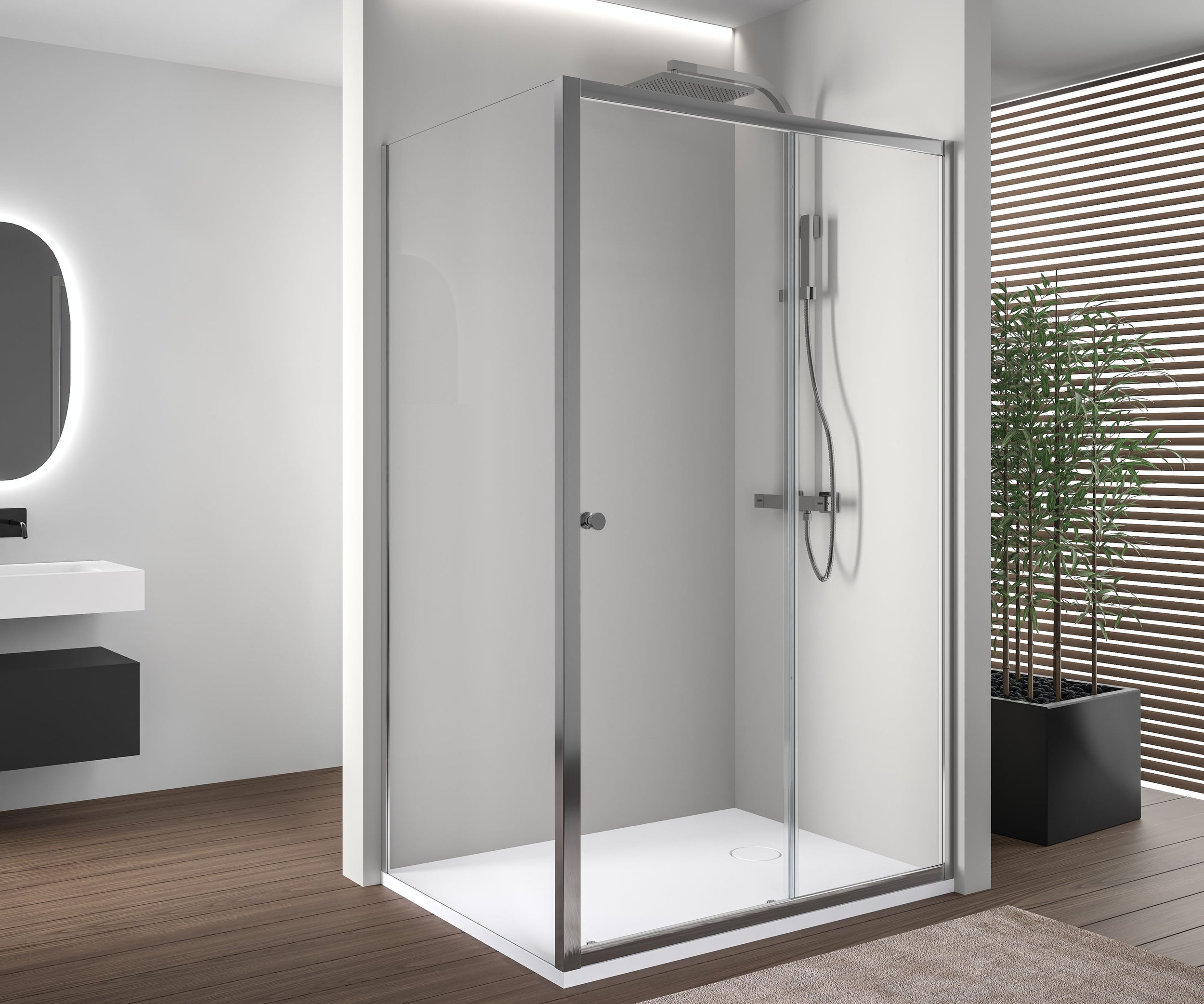 Hoekdouche met schuifdeur NT504