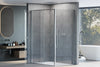 Hoekdouche met draaideur op vast paneel NT606 - FLEX