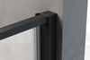 Douche nis met draaideur op vast paneel NT606 FLEX - 6 mm nano helder glas - selecteerbare profielkleur 