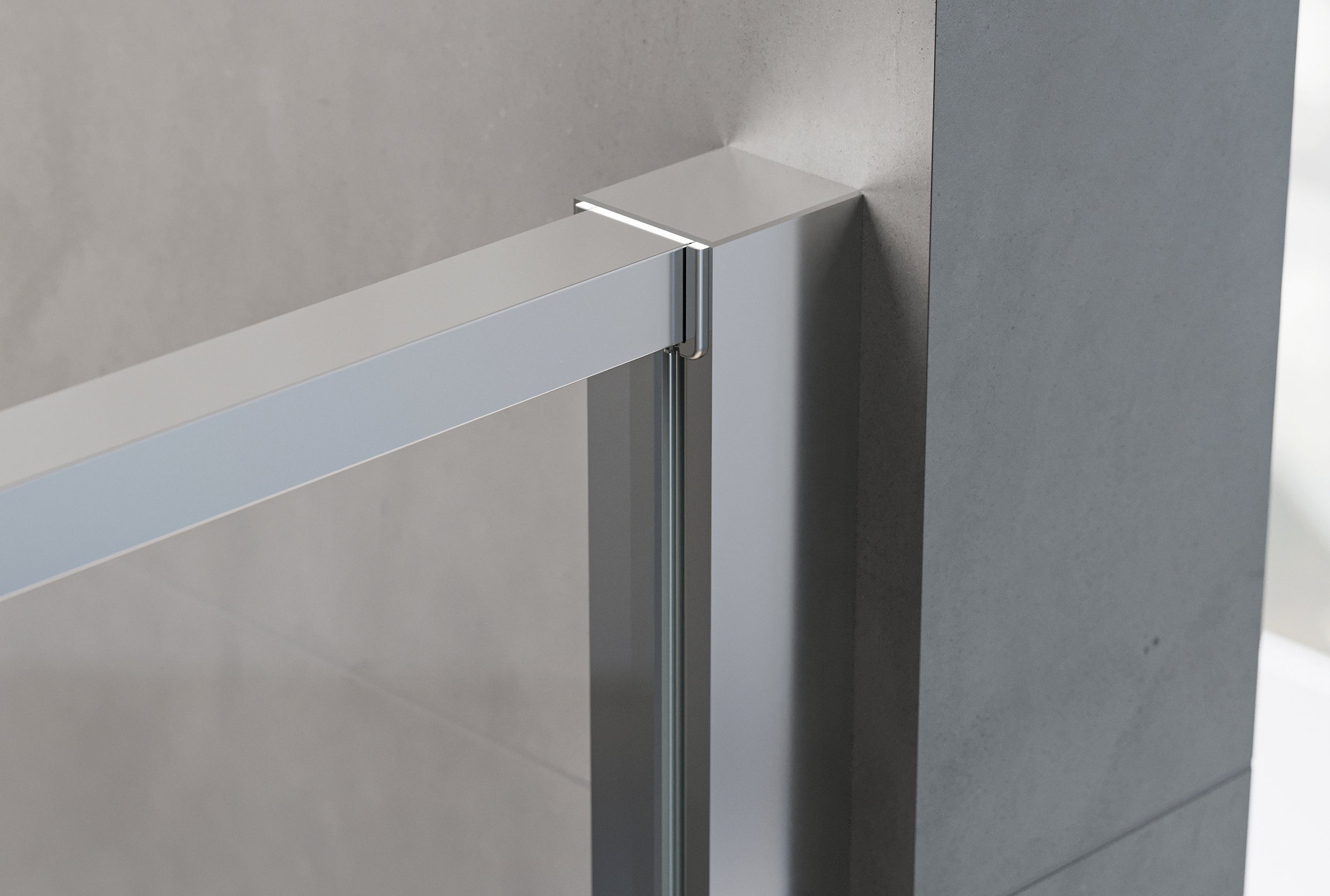 Nischendusche mit Drehtür - zwei Festfelder NT607 - FLEX