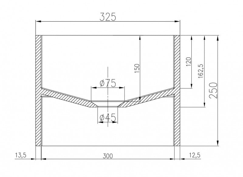 Wandwastafel PB2035 in mineraal gietwerk