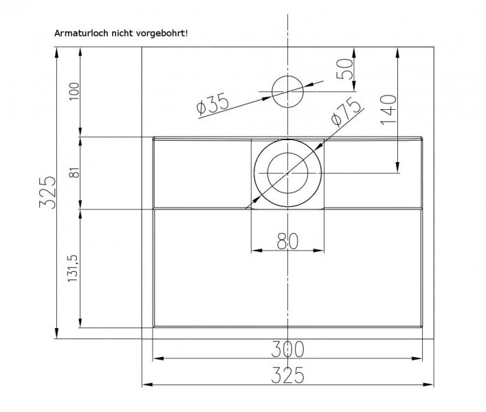 Wandwastafel PB2035 in mineraal gietwerk