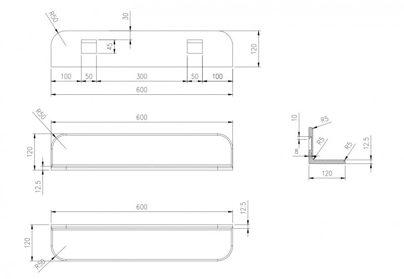 Wandplank badkamer PB4201