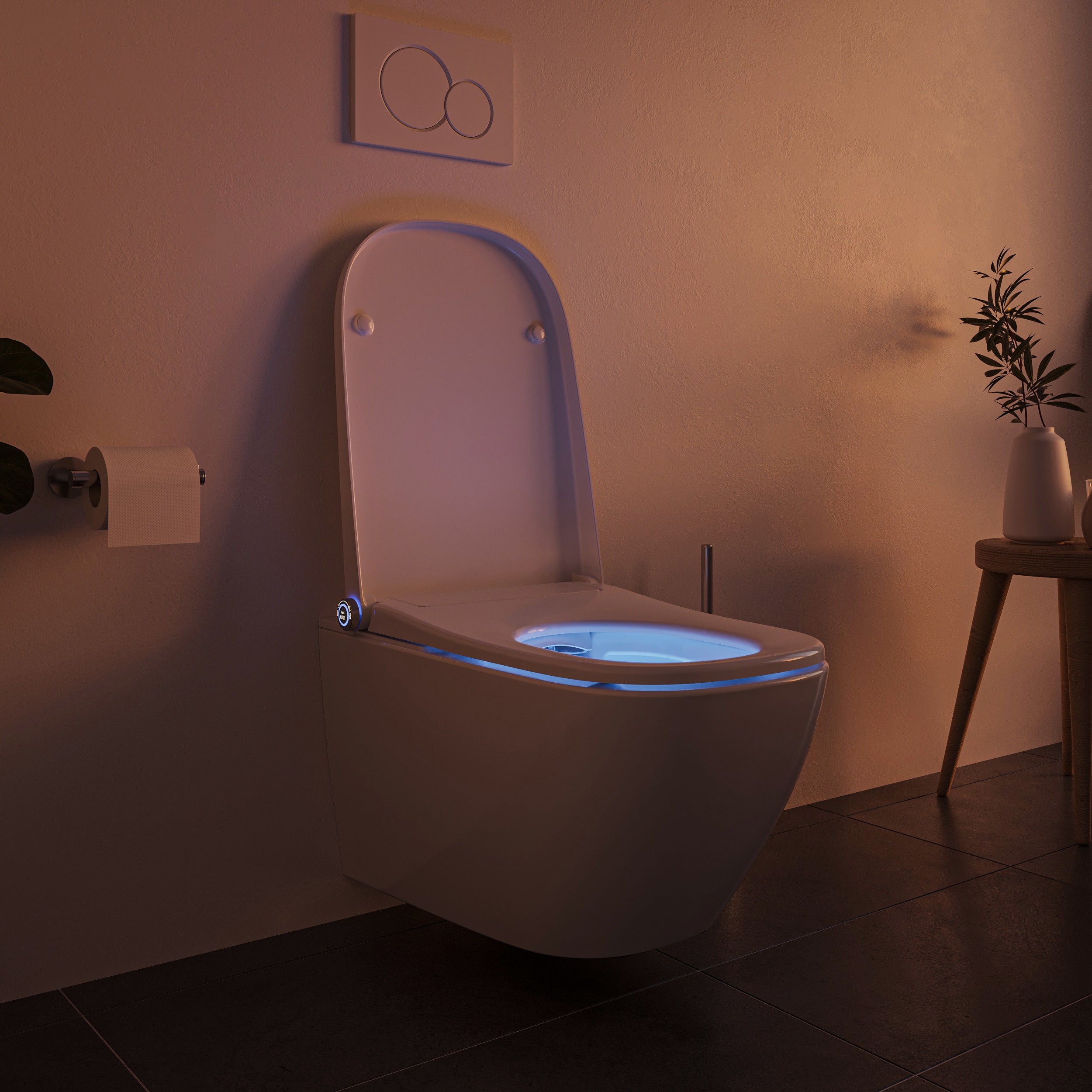 Compleet toiletset: Douche-wc Basic 1104 met Geberit Duofix voorwandelement