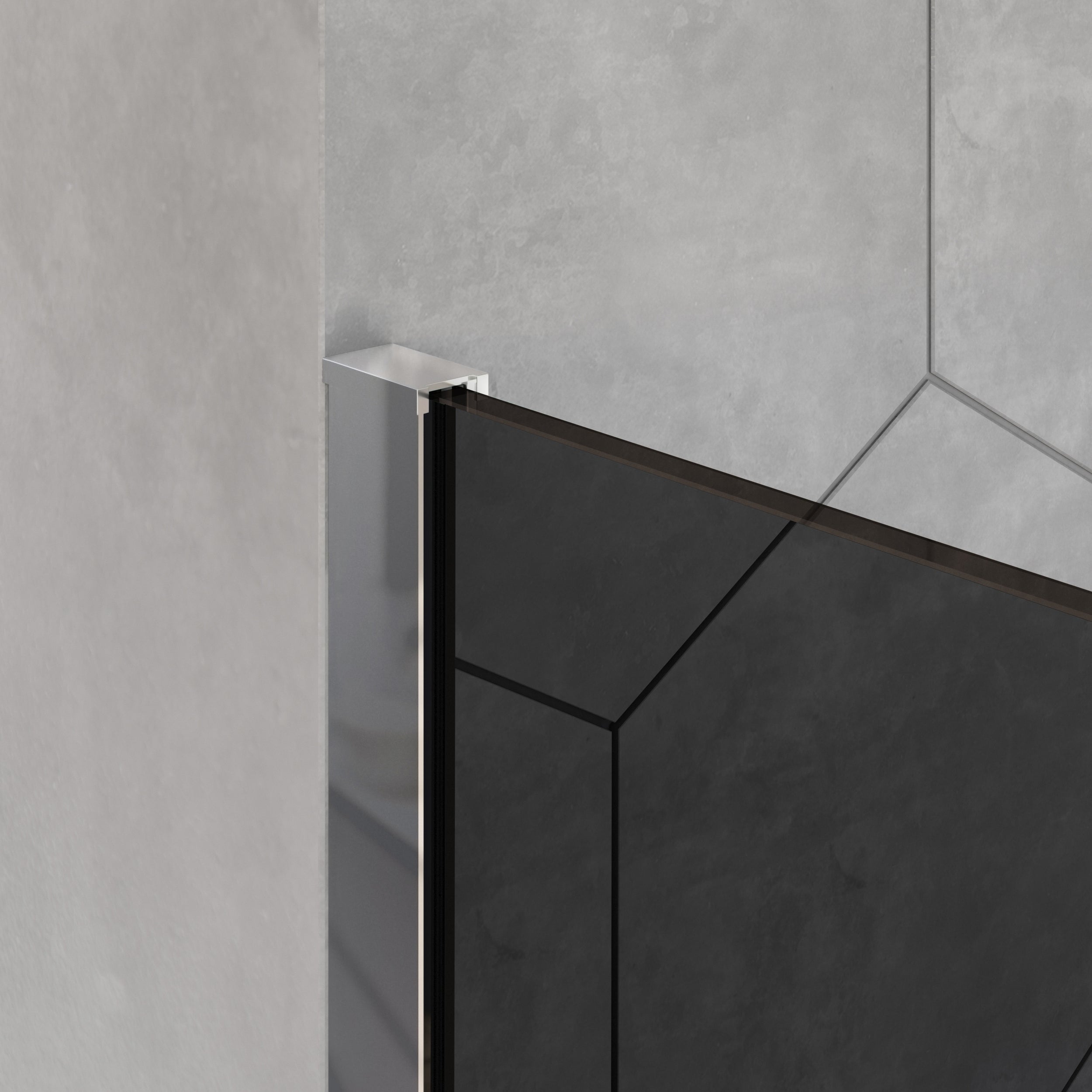 Douchewand Inloop Nano echt glas EX101