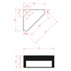 Hoekwastafel in Solid Surface TWG70