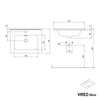 Wastafelonderkast VIREO 60 cm