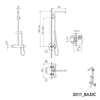 Design douchekolom Thermostaat 3011 Basic