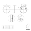 Ronde LED-badkamerspiegel AUREL