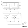 Wastafelonderkast AVA 120 cm