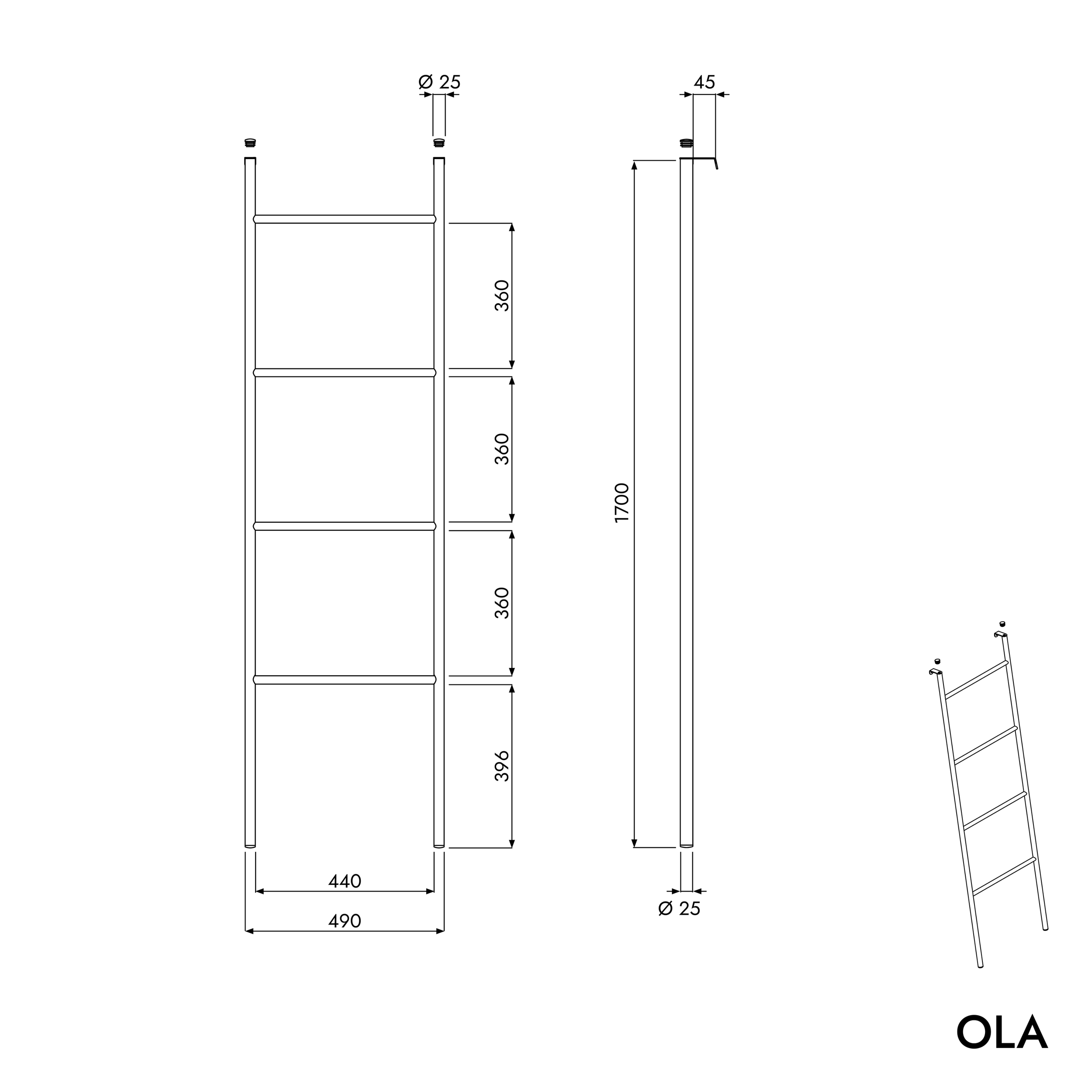 Handdoekladder OLA