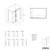 Vaste douchewand en draaideur DX806A FLEX