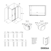 Vaste douchewand en draaideur DX806A FLEX