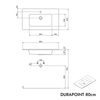 Duravit wastafel met onderkast TIM 80 cm
