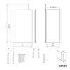 Inloopdouchewand Nano helder glas EX102