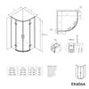 Ronde douche EX406A met twee draaideuren
