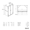 Douchewand EX412 in U-vorm met vleugeldeuren