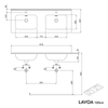 Badkamermeubel wastafelonderkast LAVOA 120cm
