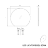 LED-verlichte spiegel BOVA 2.0 rond