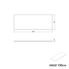 Wastafelonderkast MAUI 130 cm