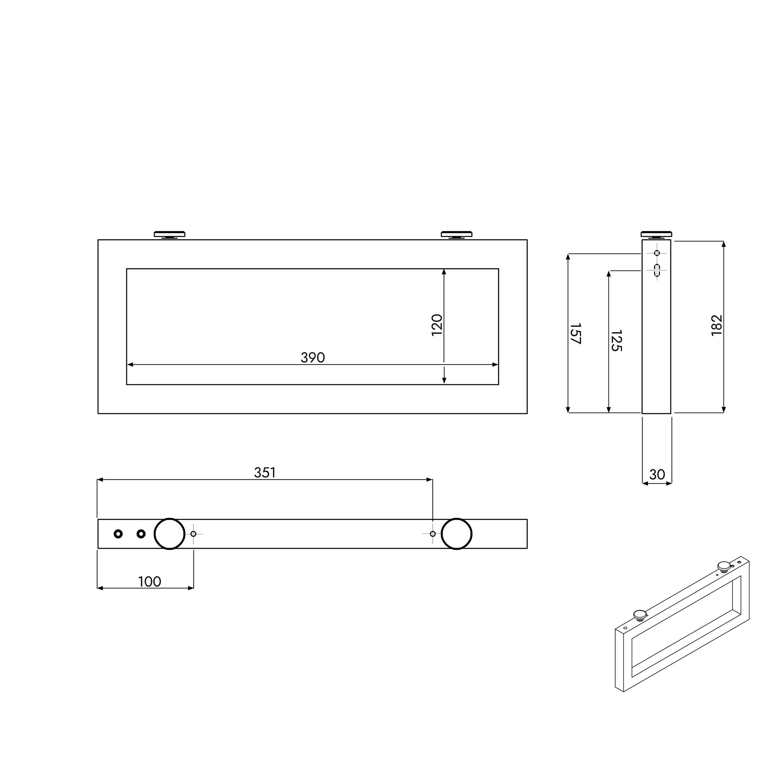 Wastafelconsole JUVIA Slim 100 cm tot 160 cm