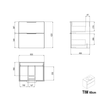 Badmeubelset TIM 60 cm met wastafel