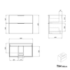 Duravit wastafel met onderkast TIM 80 cm