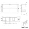 Badkamermeubel wastafelmeubel VIREO 140 cm 
