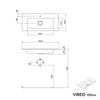 Wastafel onderkast VIREO 100 cm