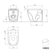 Vrijstaand toilet VIREO Wit