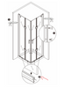 Vervangonderdeel - doucheafdichting voor Bernstein douchecabines DX213 / DX403 / DX407 / EX213 / EX403 / EX406