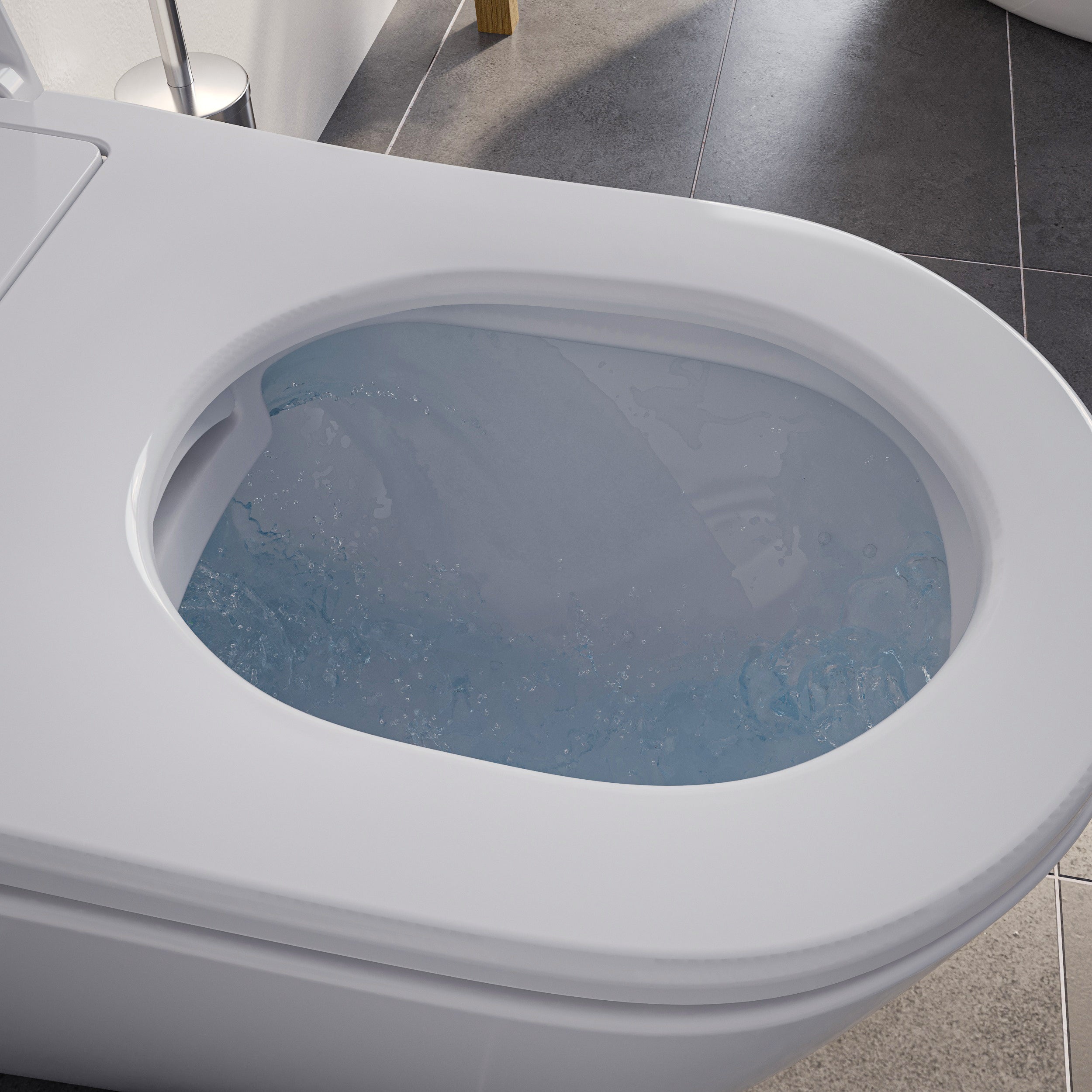 Hangend toiletset: Douche-wc PREMIUM 1102 met Geberit Duofix voorwandmodule