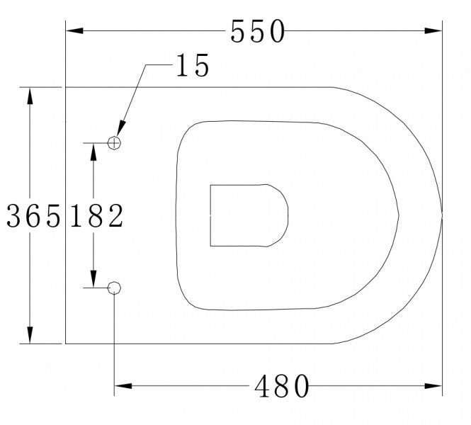 Toiletset compleet 33: WC B-8030R Zwart
